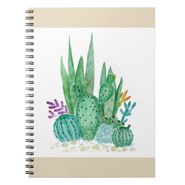 Cactus, watercolor notebook (Front)