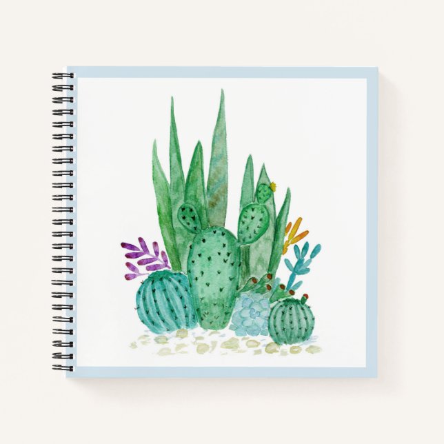 Cactus, watercolor notebook (Front)