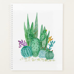 Cactus, watercolor planner