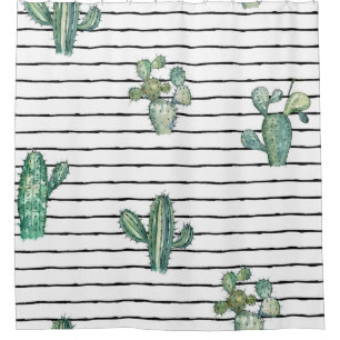 Cactus Watercolor: Vintage Pen Drawing.