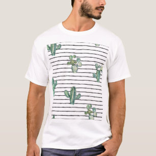 Cactus Watercolor: Vintage Pen Drawing. T-Shirt