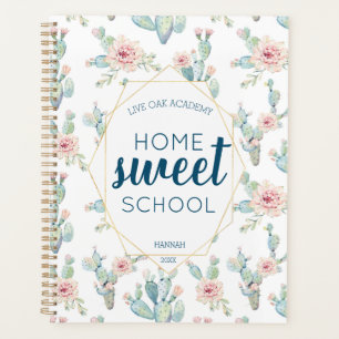 Cactus Watercolors Homeschool Teacher Student Planner