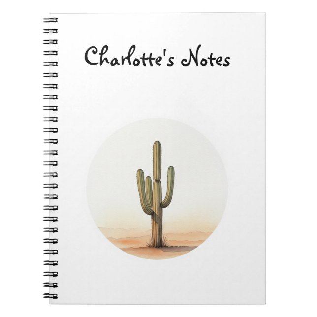 Cactus watercolour notebook (Front)