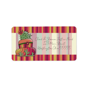 Cactus Wedding Cake Label