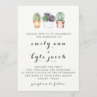 Cactus Wedding Invitation