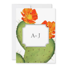 Cactus wedding invitation card