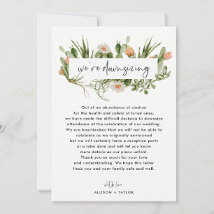 Cactus Wedding Update Downsize Photo Announcement