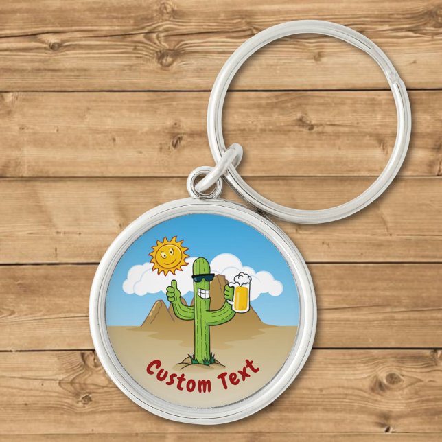 Cactus with Beer Keychain (Creator Uploaded)