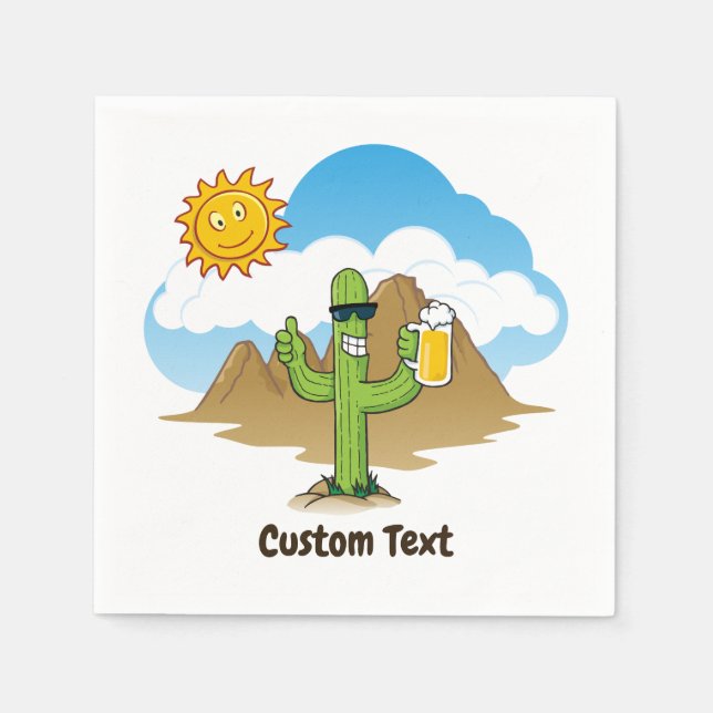 Cactus with Beer Napkin (Front)
