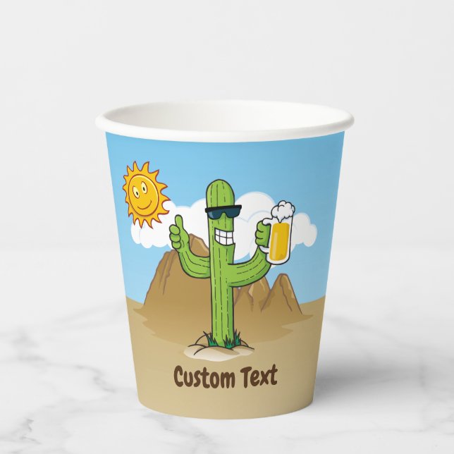 Cactus with Beer Paper Cups (Front)