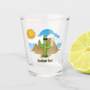 Cactus with Beer Shot Glass