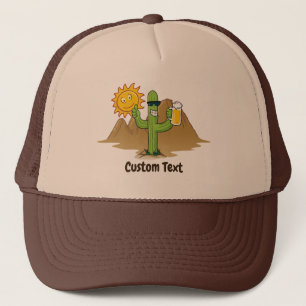Cactus with Beer Trucker Hat
