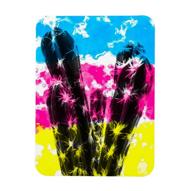 Cactus With Colourful Magnet (Vertical)