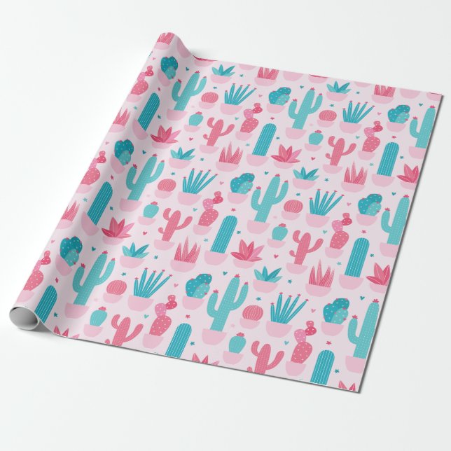 Cactus Wrapping Paper (Unrolled)