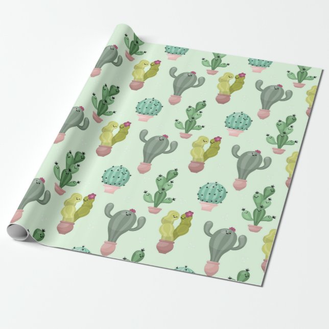 Cactus Wrapping Paper (Unrolled)