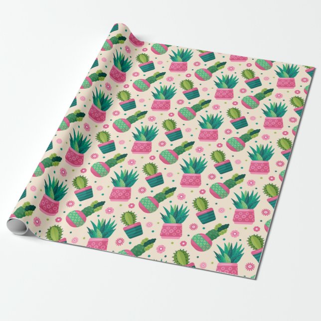 Cactus Wrapping Paper (Unrolled)