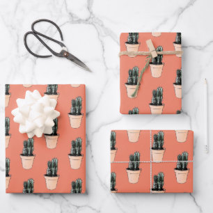 Cactus Wrapping Paper Sheet Set