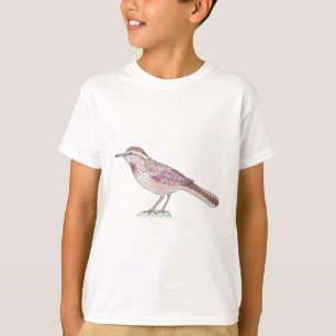 Cactus Wren bird species watercolor art T-Shirt