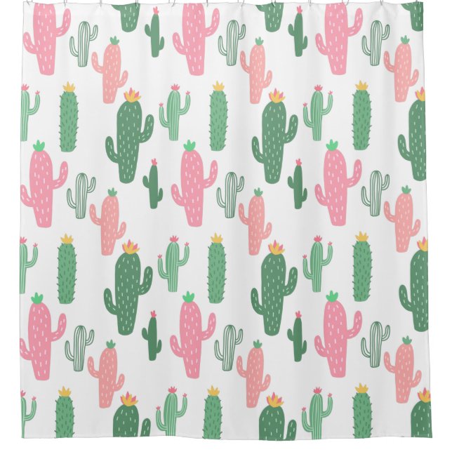 Cactuses pattern kids bathroom (Front)