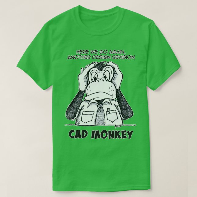 Cad Monkey Hear No Evil T-Shirt (Design Front)