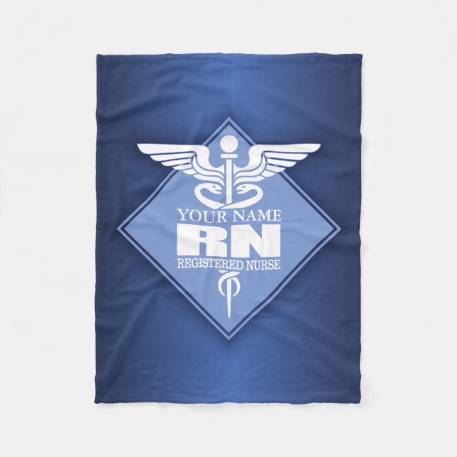 Cad RN (diamond) personalized Fleece Blanket (Front)