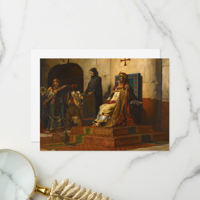 Cadaver Synod, Pope Formosus and Stephen VI Thank You Card (Front/Back In Situ)
