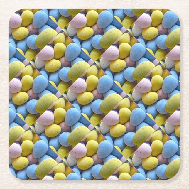 Cadbury Mini Eggs Square Paper Coaster (Front)