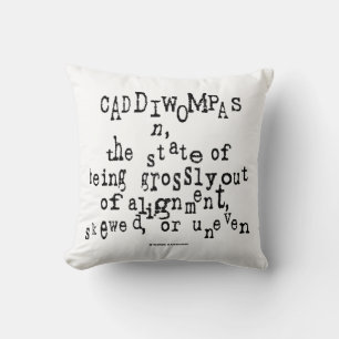 Caddiwompas Noun Definition Skewed Humour Throw Pillow