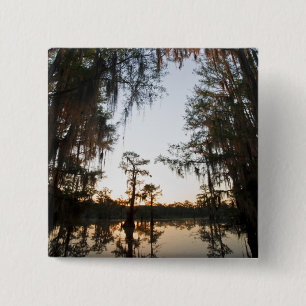 Caddo Lake at sunrise 2 Inch Square Button