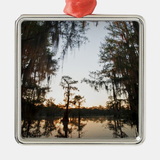 Caddo Lake at sunrise Metal Ornament (Front)