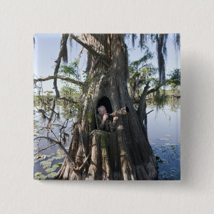 Caddo Lake, hunting blind 2 Inch Square Button