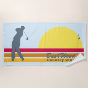 Caddyshack   Bushwood Country Club Sunrise Beach Towel
