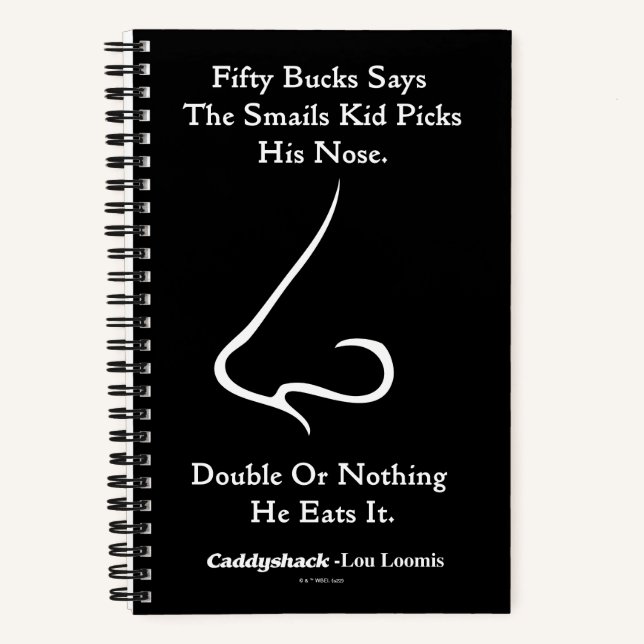 Caddyshack | Fifty Bucks Says Notebook (Front)