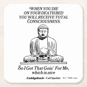 Caddyshack I Got That Going For Me Square Paper Coaster