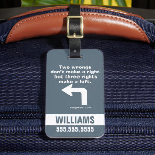 Caddyshack   Two Wrongs Don't Make A Right Luggage Tag