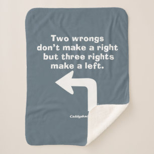 Caddyshack   Two Wrongs Don't Make A Right Sherpa Blanket