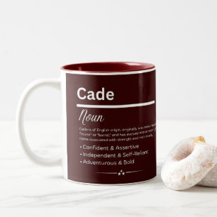 Cade Personalized Name Two-Tone Coffee Mug