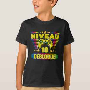 Cadeau 10 ans Anniversaire Gamer Niveau 10 T-Shirt