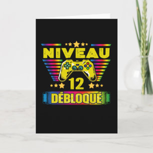 Cadeau 12 ans Anniversaire Gamer Niveau 12 Card