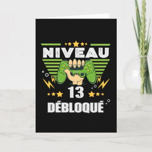 Cadeau 13 ans Anniversaire Gamer Niveau 13 Card