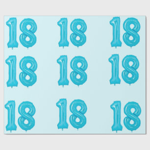 Cadeau 18e anniversaire papier d'enveloppement de ballons