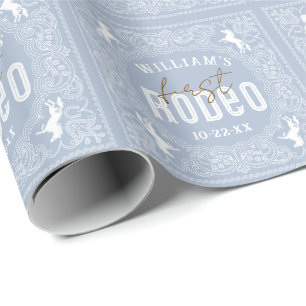 Cadeau 1er Rodeo Anniversaire Papier d'enveloppement - We
