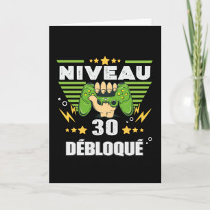Cadeau 30 ans Anniversaire Gamer Niveau 30 Card