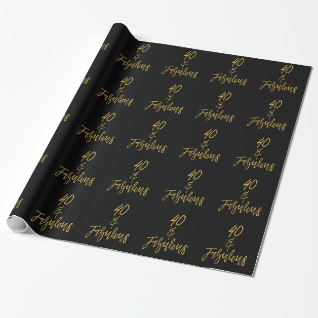 Cadeau 40 et papier d'emballage fabuleux (Déroulé)