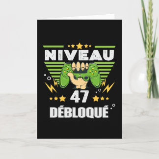 Cadeau 47 ans Anniversaire Gamer Niveau 47 Card