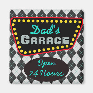 Cadeau aimant garage de papa classique