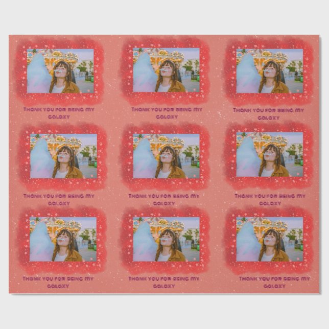 Cadeau Ajouter Votre Photo Papier Galaxy Gratuit (Plat)