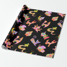 Alebrijes enveloppant du papier