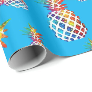 Cadeau Ananas en papier brillant