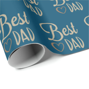 Cadeau Anniversaire de papa sur papier d'enveloppement bl